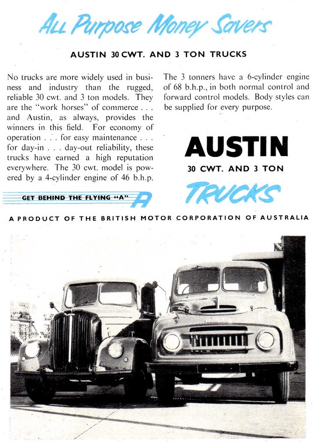1958 Austin 30 CWT & 3 TON Trucks BMC